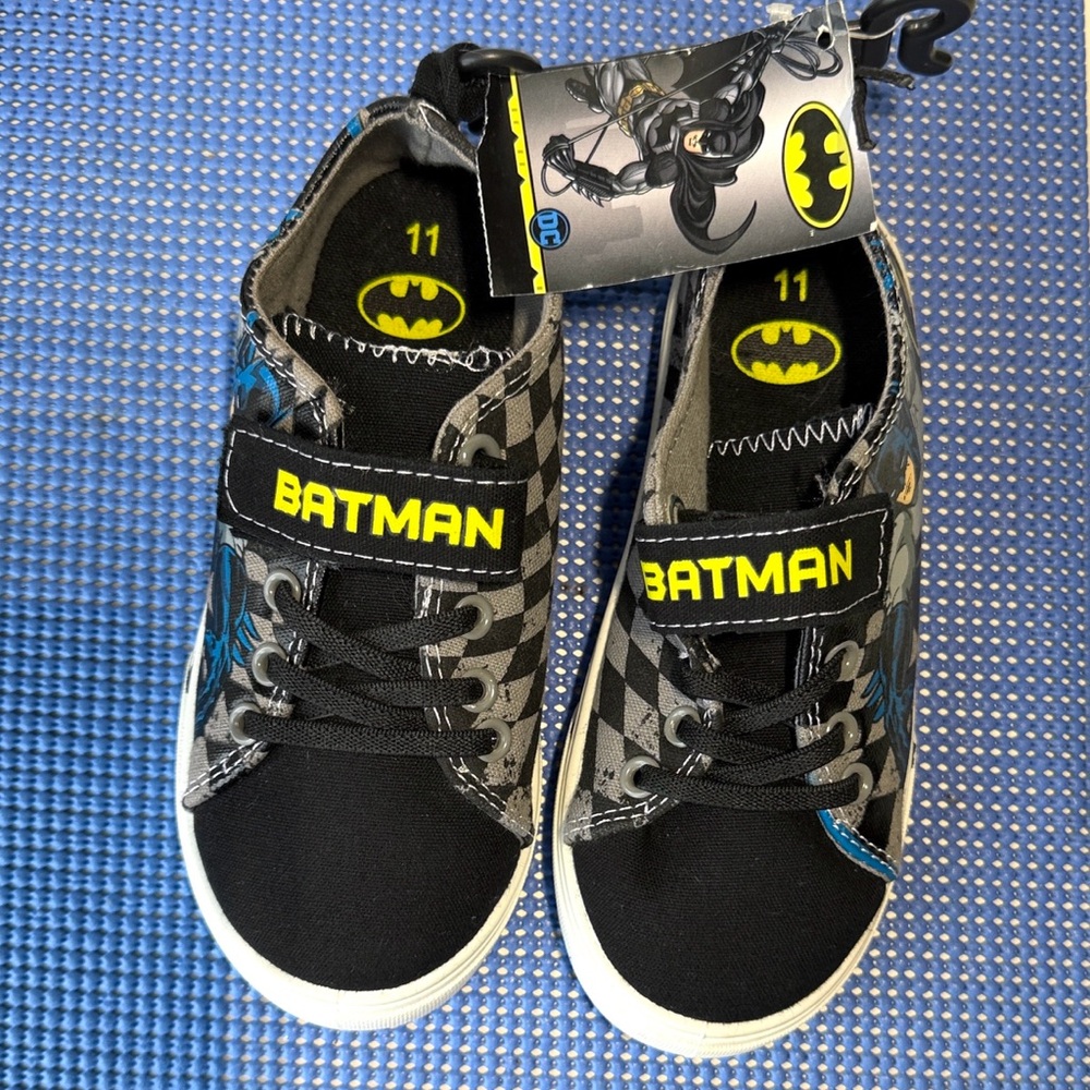Batman Kids Sneakers - Black, Blue, and Yellow